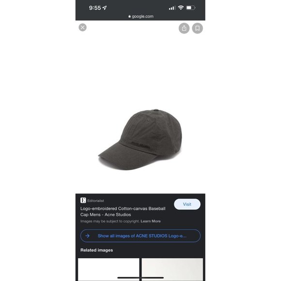 ACNE STUDIOS Logo-embroidered cotton-canvas baseball cap - Picture 1 of 8